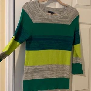 GAP green stripe sweater